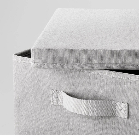 Gray Storage Box with Handles - Picture 3 of 5